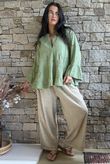 Santos Cotton Zahra Embroidered Smock Olive /5=